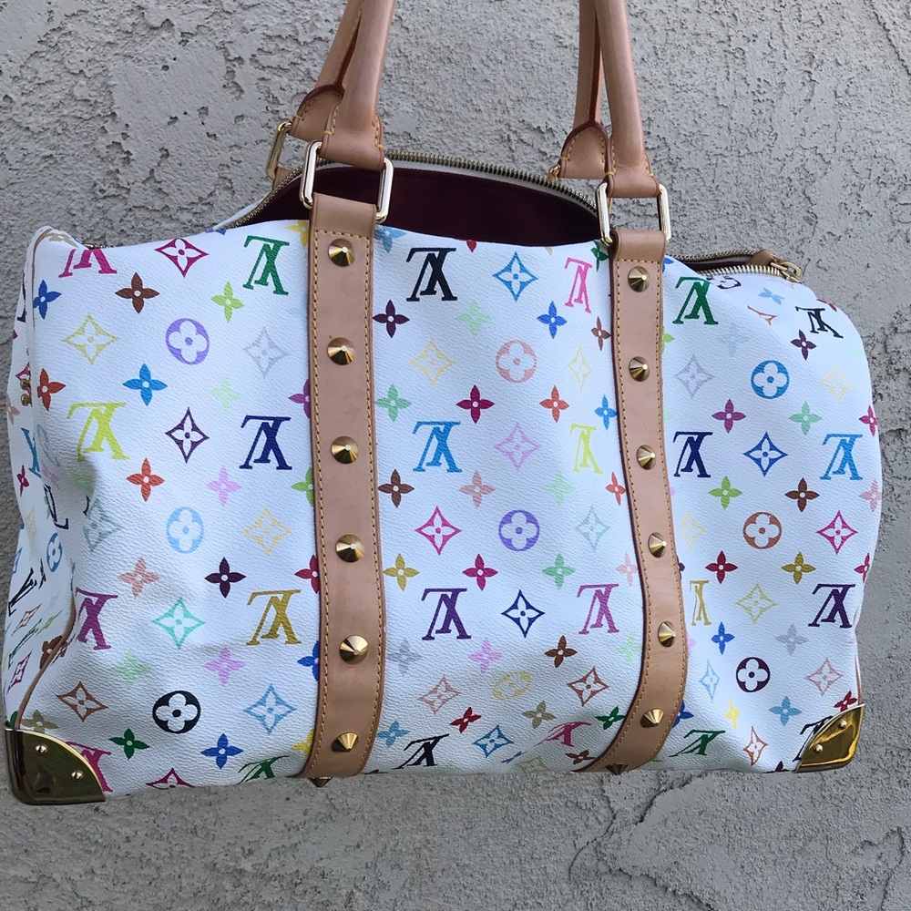 ๐ ULTRA RARE ๐ MULTICOLOR KEEPALL 45 CELEBRITY COLLECTION MURAKAMI - Picture 7 of 15